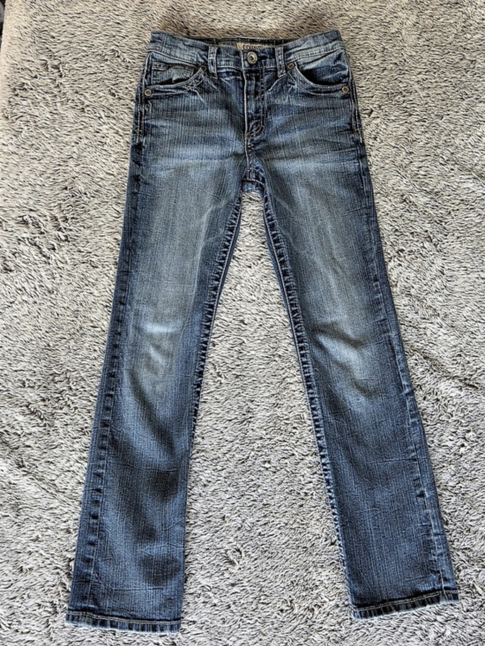 Boys BKE Conner Straight Jeans Blue Waist 12